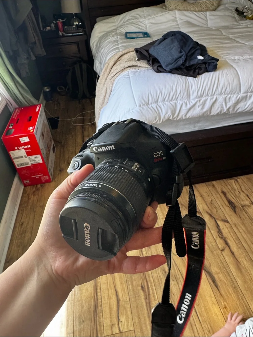 Canon Black DSLR with 18-55mm Zoom Lens